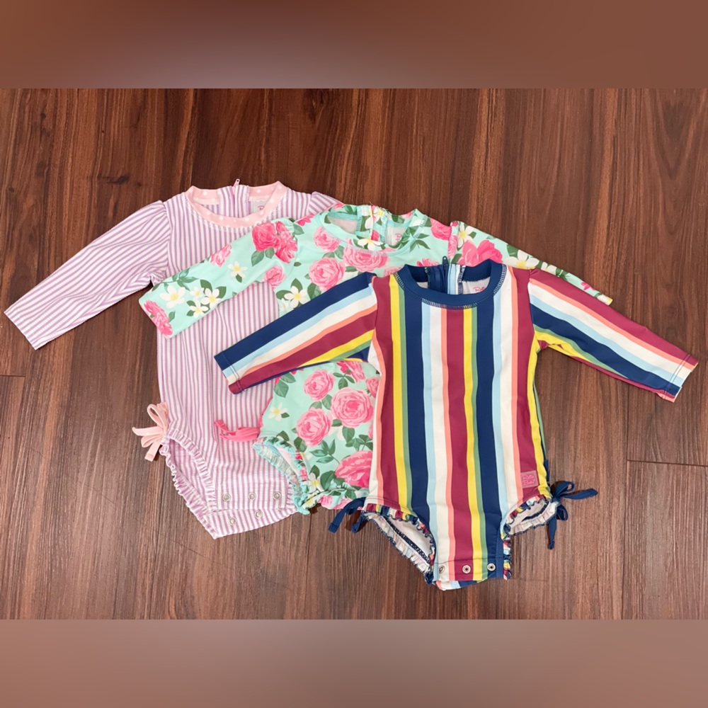 THREE Ruffle Butts Swimsuits 6-12 mo - Picture 4 of 7